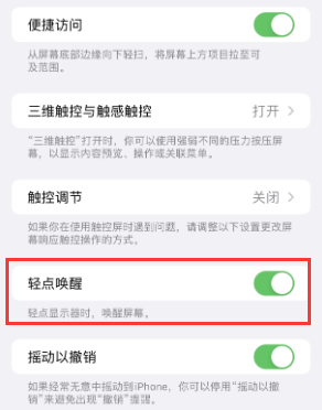 肃南苹果授权维修站分享iPhone轻点无法唤醒怎么办 